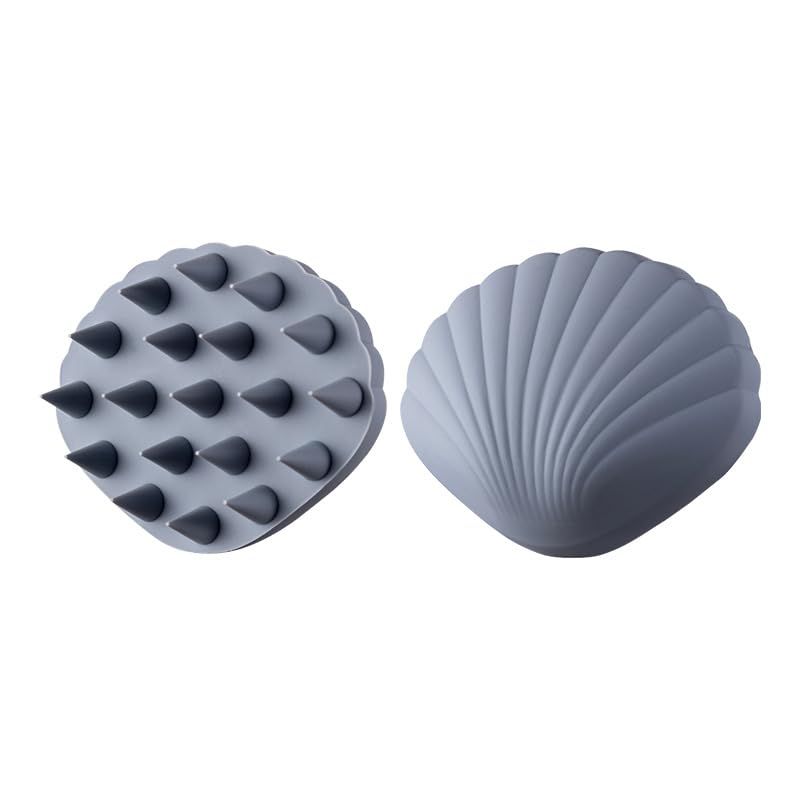 IOZO Silicone Hair Wash Brush, Hair Massage Comb,Soft Silicone Bristles, for Hair Growth, Dandruff Removal Wet Dry Scalp Care,Shower Hair Brush for Women Men Kids (Grey)