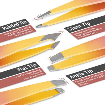 TsMADDTs 7PCS Tweezers Set for Women Facial Hair, Precision Tweezer for Eyebrows with Curved Scissor and Eyebrow Razor for Ingrown Hair, PinkYellow
