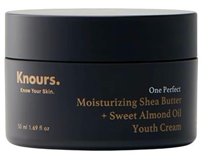 Knours. Moisturizing Shea Butter Sweet Almond Oil Youth Cream, A rich cream that deeply rejuvenates skin, rich combination of vegan oils - EWG Verified Clean Beauty 50ml 1.69 oz.