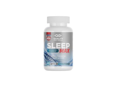Sleep Support Supplement with Magnesium Oxide, Magnesium Citrate, Melatonin, GABA, Mucuna pruriens seed, L-Theanine and 5-HTP Non-Habit Forming Sleep Supplement, 60 Capsules, Made in USA.