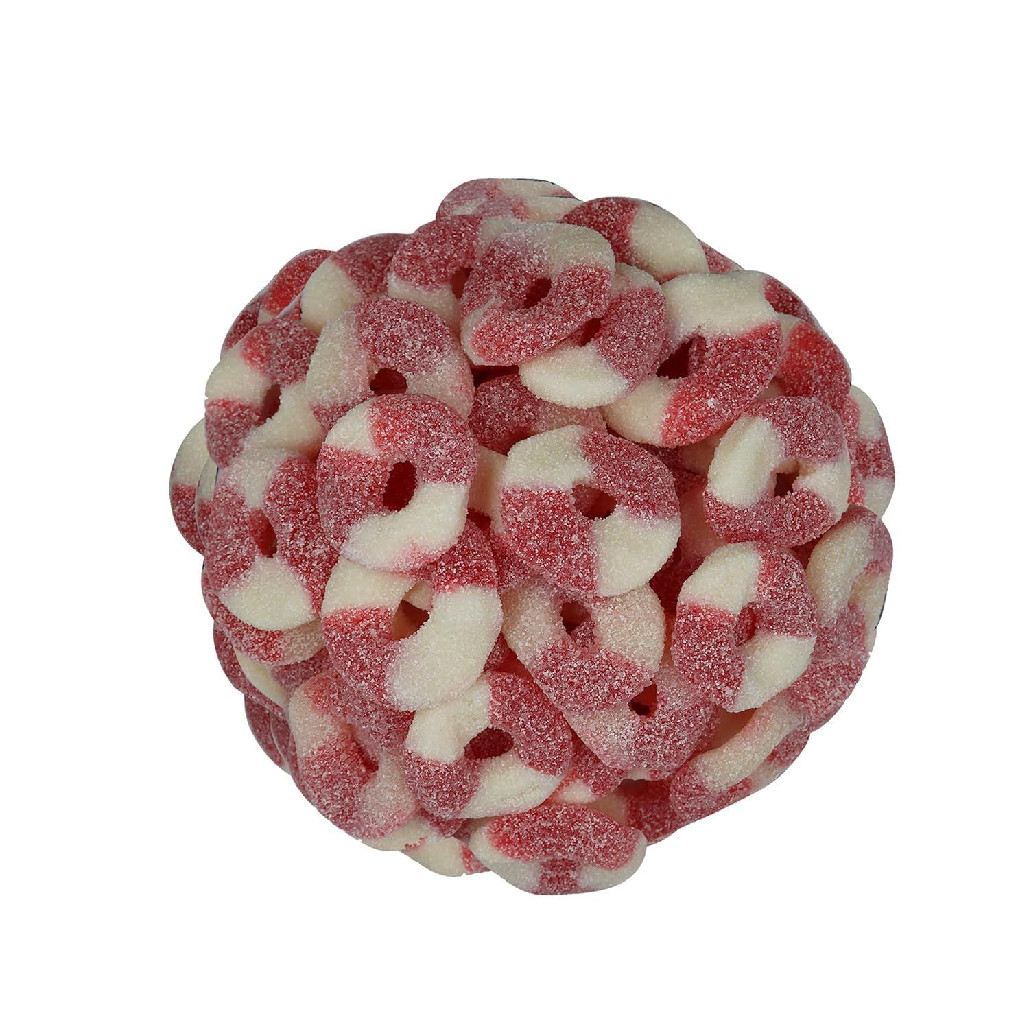 Smarty Stop Mini Sour Gummy Rings Candy GummiRoos (2 Pound (Pack of 1), Strawberry)