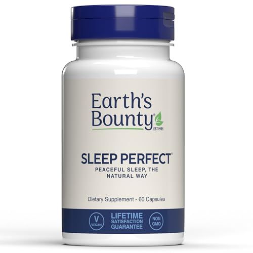 Earth&#39;s Bounty Sleep Perfect - Natural Sleep Aid- Made wHerbal Extracts and L-theanine - No Grogginess - 60 Count