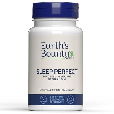 Earth&#39;s Bounty Sleep Perfect - Natural Sleep Aid- Made wHerbal Extracts and L-theanine - No Grogginess - 60 Count