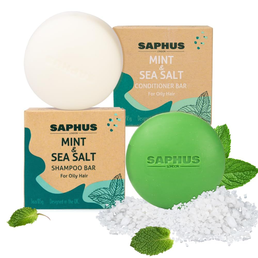 Shampoo Bar and Conditioner Bar Set - Promote Hair Growth Purifying, Paraben Free and Sulfate Free for Men Women Dandruff Oily Hair, 2pcs