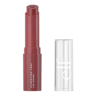 e.l.f. Hydrating Core Lip Shine, Conditioning Nourishing Lip Balm, Sheer Color Tinted Chapstick, Happy, 0.09 Oz