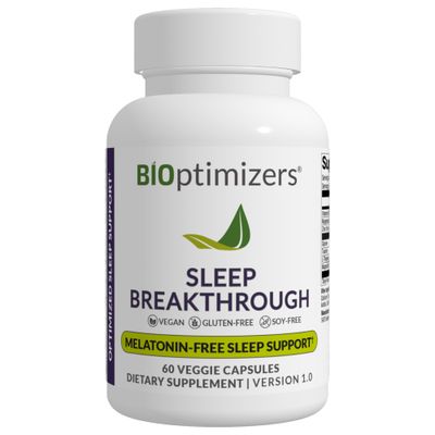 BIOptimizers Sleep Breakthrough Capsules - Natural Support Supplement Calming Relief Aid for Adults Non-Habit Forming 60 Capsules