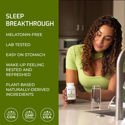 BIOptimizers Sleep Breakthrough Capsules - Natural Support Supplement Calming Relief Aid for Adults Non-Habit Forming 60 Capsules