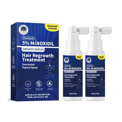 Yinoheer Minoxidil for Men 5 Minoxidil for Women Hair Growth, Hair Regrowth for Men Minoxidil 5 Percent for Thin Hair, Hair Loss Treatment to Regrow Fuller Thicker Hair, 2 Month Supply(2 bottle 2 oz)