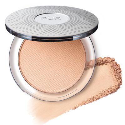 PUR Beauty 4-in-1 Pressed Mineral Makeup Powder Foundation with SPF 15 - Concealer Finishing Compact Pressed Powder for Face - Buildable Medium to Full Coverage Foundation Powder (Blush Medium)