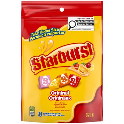 Starburst Original Fruit Chews Candy, Stand Up Pouch, 320g11.3oz, (Imported from Canada)