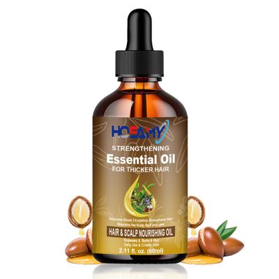 Hair Growth Oil,Argan Oil For Hair Growth Serum,Scalp Hair Care Products For Hair Loss Thinning Regrowth Treatment,Nourishe Dry Damaged Hair Beard,Split Ends Care,For Men Women (60ml)