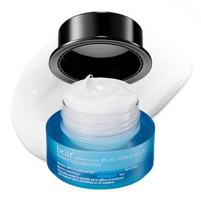 belif Peptide Eye Bomb, Anti-Aging Eye Cream for Wrinkles, Fine Lines, Crows Feet Eye Bags, 48hr Hydration with Ceramide, Squalane, Caffeine, Dermatologist-Tested Korean Skincare, 0.84 fl.oz