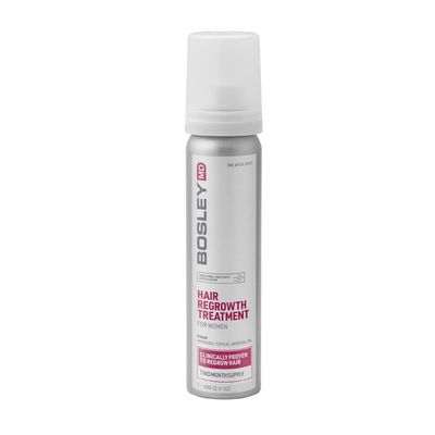 BosleyMD Foam, Extra Strength Thinning Treatment for Hair Loss and Hair Regrowth for Women 2-5 Topical Solution, FoamMousse, 1-month supply, 2 oz