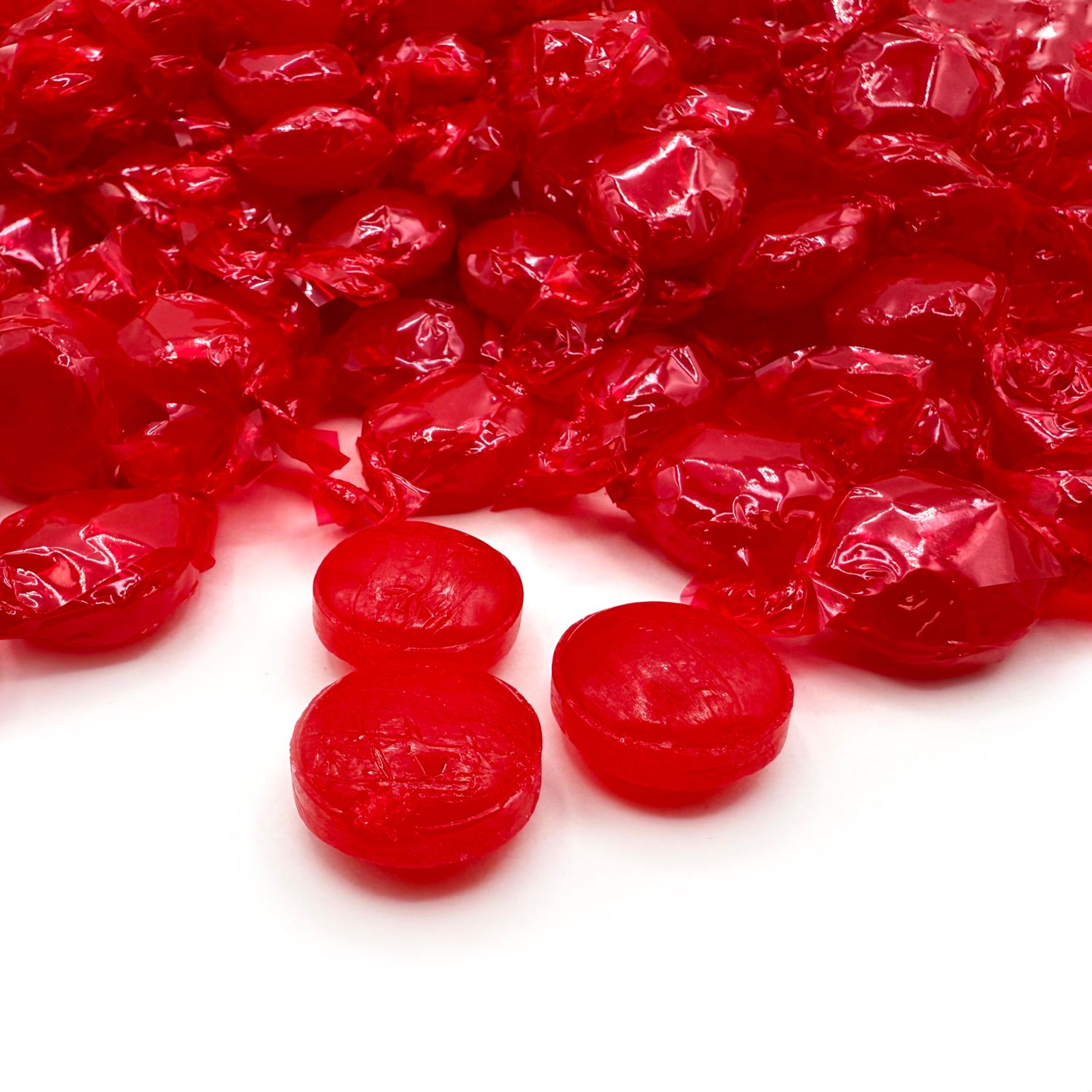 Cinnamon Discs Hard Candy - 2 Pound Bulk Pack (About 150 Count) - Individually Wrapped - Old-Fashioned Spicy-Sweet Red Candies for Office Bowls - Nostalgic Treat