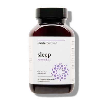 Smarter Nutrition Smarter Sleep Melatonin Dissolvable Tablets 4.5 mg Natural Clinically Proven Lactium for Sleep Stress Support - Mint Flavor Melatonin Tablets - Non-GMO-60 Count30-Day Supply