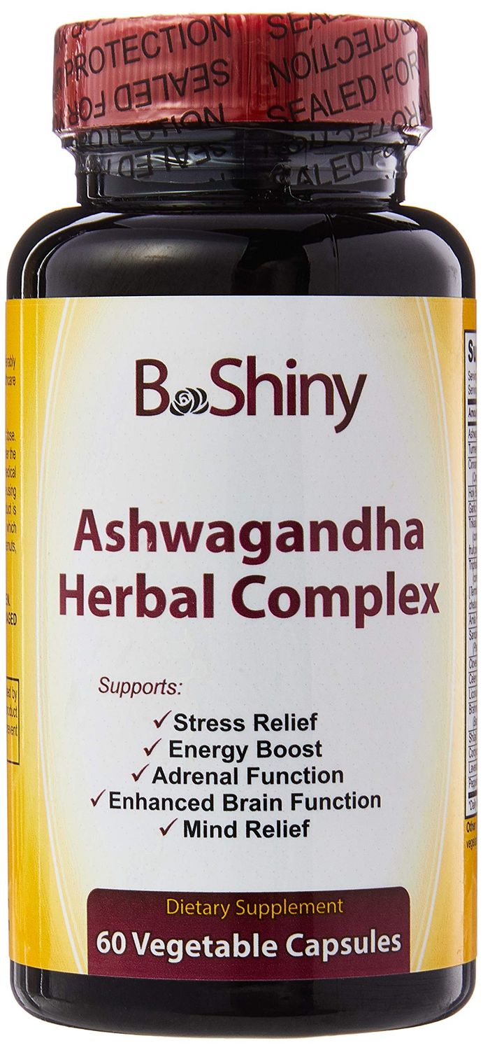 BeShiny Ashwagandha Complex with termeric Cinnamon Basil Leaf Supports a Healthy Stress Response Sleep and Immune Health