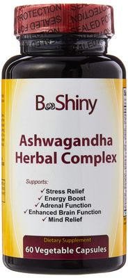 BeShiny Ashwagandha Complex with termeric Cinnamon Basil Leaf Supports a Healthy Stress Response Sleep and Immune Health
