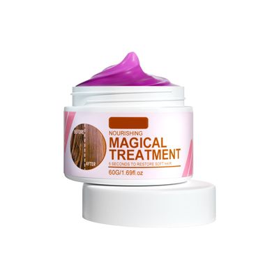 Grospe Keratin Repair Hair Mask, Magical Hair Mask for Women Steam-Free Repair Silky Perm Dye Moisturizing Hydrating Hair Mask Hair Frizz Damage Smoothing Straightening 60g1.69 Fl oz
