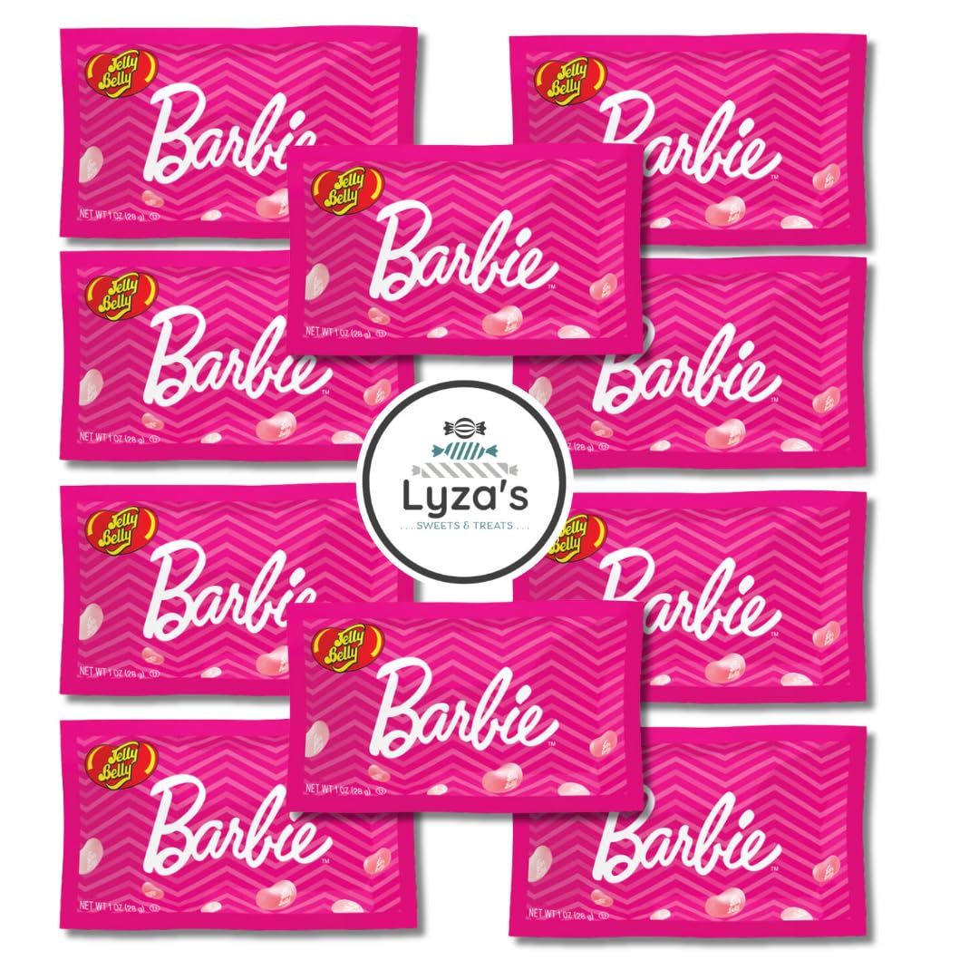 Jelly Belly Barbie Jelly Beans - Gift Pack of 10, 1 oz. Bags By Lyza&#39;s Sweets Treats