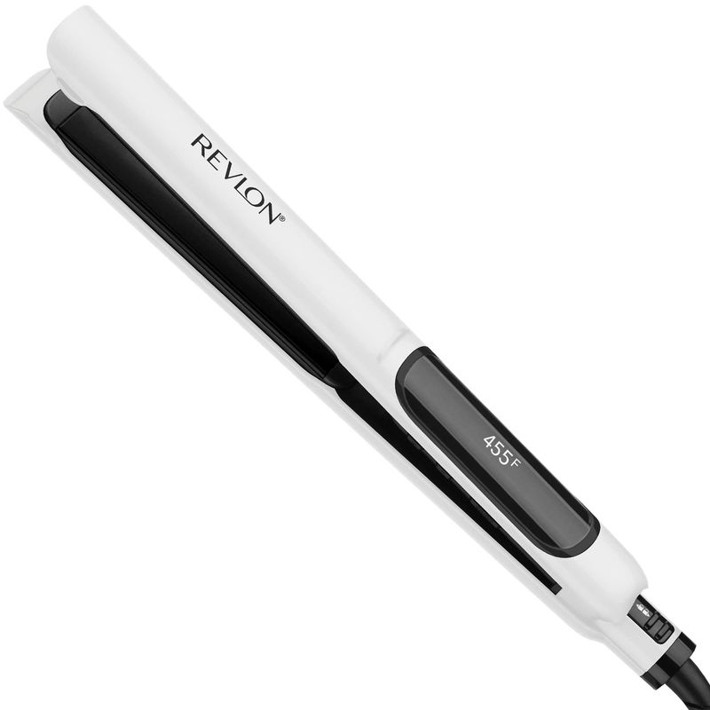 REVLON Crystal C Ceramic Digital Hair Flat Iron Long-Lasting Shine and Less Frizz, (1 in)