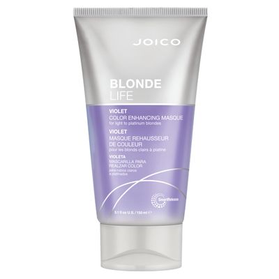Joico Blonde Life Color Enhancing Masque For Blonde Hair Color Depositing Treatment Maintain Unique Blonde Tones Fortified With Monoi Tamanu Oil Violet 5.1 Fl Oz
