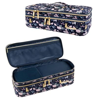 MissBoy Double Layer Travel Case Compatible with Revlon One-Step VolumizerHair DryerHot Air Brush, Dyson Hair Dryer Carrying Case, Shark Flexstyle Storage Organizer Bag (Bag Only)