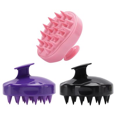 BTYMS 3 Pcs Hair Scalp Scrubber Shampoo Brush, Silicone Scalp Massager Scalp Brush Hair Washing Brush Exfoliating Brush for Hair Growth Dandruff Removal - Multi Colored