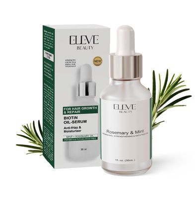 lev Beauty Rosemary Mint Scalp, 30ml Hair Growth Repair Strengthening Biotin Oil Serum for Dry Damaged Hair Types, 1-Fluid Ounces