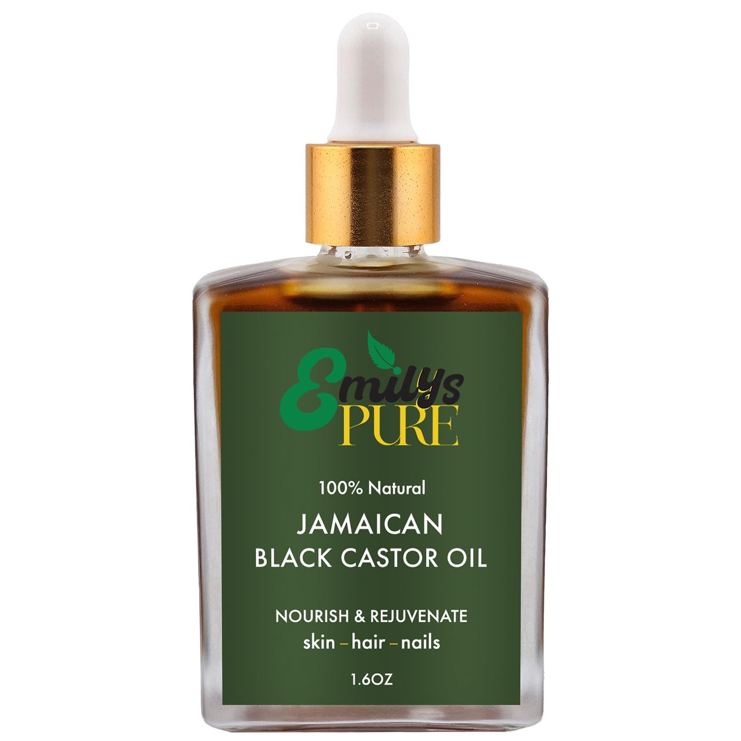 Emily&#39;s Pure Jamaican Black Castor Oil 1.6oz Hair Growth Oil Skin Moisturizer