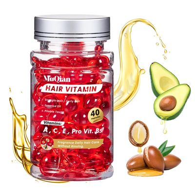 MUQIAN Hair Treatment Serum Capsules - Hair Treatment Serum - Vitamins A C E Pro B5 - No Rinse Conditioner for Women Men