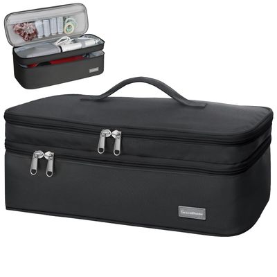 Double-Layer Travel Storage Bag Compatible with Hair Dryer and Attachments, Portable Carrying Case for Hair Dryer BrushVolumizerStylerHot Tools Scandihome Series