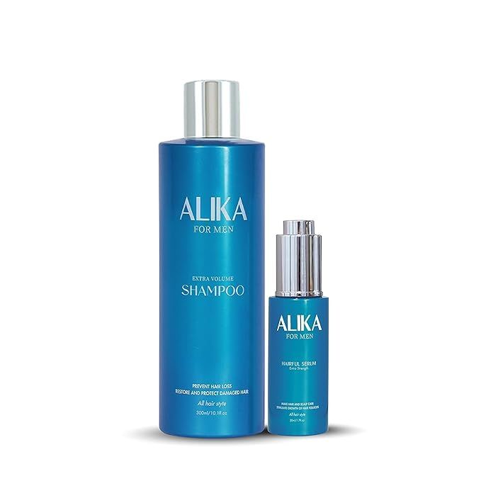 ALIKA Natural Shampoo And Serum Set Hair Growth For Men, Grow Gorgeous Hair Growth, Hair Loss Treatments, Suitable For Dry, Oily, Normal Scalp