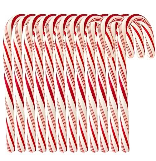 Candy Cane Peppermint Flavored 144 Pieces Individually Wrapped Free Creative Idea Booklet Included. (144Pcs Red White)