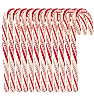 Candy Cane Peppermint Flavored 144 Pieces Individually Wrapped Free Creative Idea Booklet Included. (144Pcs Red White)