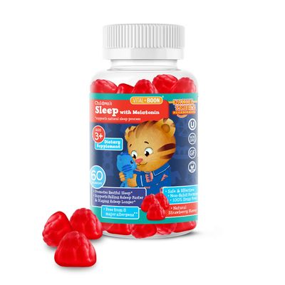 Daniel Tiger - Kids Melatonin Gummies for Children Ages 3 Up (60 Count) Sleep Gummies for Kids Supports Natural Sleep Non Habit Forming - Vegan, Non GMO Gluten Free Gummy