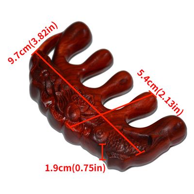 Tostyles Wood Wide Tooth Hair Comb Head Scalp Massage No Static Rosewood Hair Pick Wooden Comb for Women Men Kids Hair Neck Hands Legs Caring Tool (1PC Flower 4)