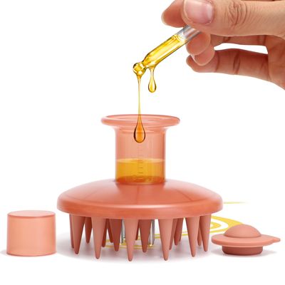 Hair Growth Oil Applicator, Hair Oil Comb for Serums and Oils, Scalp Applicator Comb with Silicone bristles for Scalp Massager Relaxing, Root Comb Applicator for Hair Care and Nourishment (Complexion)