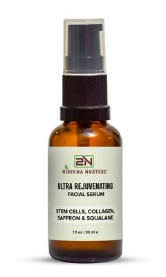 Nirvana Nurture Ultra Rejuvenating Face Serum Rejuvenate Skin, Elasticity and Tone, Skin Glow, Maximum Moisturizer -Stem Cells, Collagen, Saffron, Squalane, Niacinamide, Hyaluronic acid, Panthenol