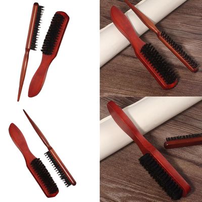 TOPFROP Boar Bristles Hair Brush - Beard Brush - Promotes Beard Growth - Men's Hair Grooming - Brown