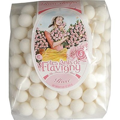 L&#39;Abbaye de Flavigny Rose Drops - French Hard Candy - Large Bag 8.8 oz