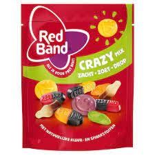 Red Band Crazy Mix Soft Sweet Candy Licorice 225 Gram Bag
