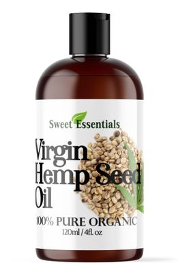 Organic Extra Virgin Unrefined Hemp Seed Oil (Food Grade) - 4oz - Imported From Canada - 100 Pure Cold Pressed - Offers Relief From Dry Cracked Skin, Eczema, Psoriasis, All Common Skin Conditions