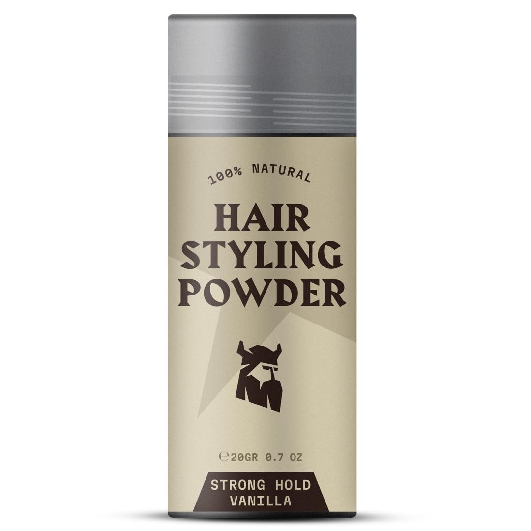 Striking Viking Hair Styling Powder for Men - 0.7 Oz, Strong Hold, Vanilla Scented - Hair Texture Powder Volumizer for Men Women - All-Day Hold for Bold, Lasting Control