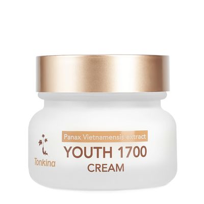 Tonkina Youth 1700 Anti-Aging Moisturizer with Niacinamide, Hyaluronic Acid, Ginseng extract Panthenol, Smooths Wrinkles Brightens Skin, Fragrance-Free, Suitable for All Skin, 1.76 oz