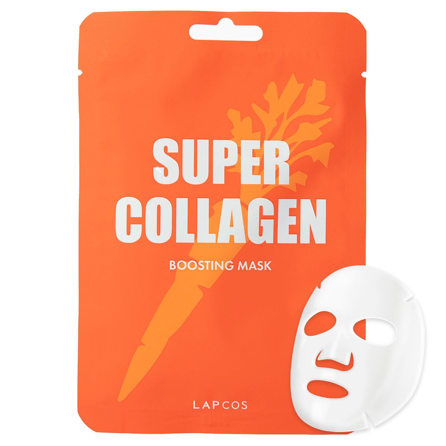 LAPCOS Super Collagen Sheet Mask - Hydrating Face Masks wPeptide Complex, Vegan Collagen, Niacinamide Hyaluronic Acid - Revitalizing Firming Korean Skincare Paraben-Free, Cruelty-Free (10 Pack)
