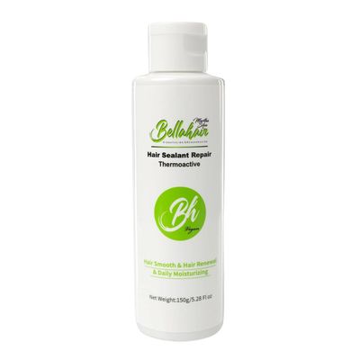 Bellahair Revitalizing Radiance: Thermal-Activated Hair Sealant - Regenerative, Hydrating, and Protective Frizz Free Manageable Hair Post-Shower Use 5 Fl Oz.