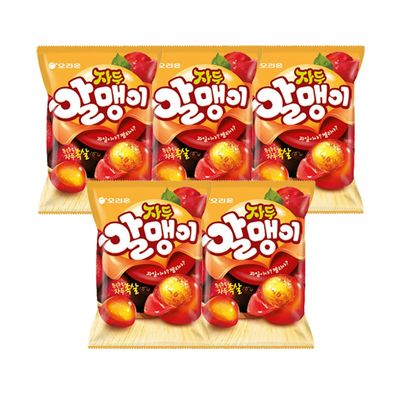 Korean Snack Orion Fruit-Shaped Grapefruit Flavor Jelly Gummy Candy - Soft, Chewy, Sweet and Fresh - 67g (2.36oz), Pack of 5