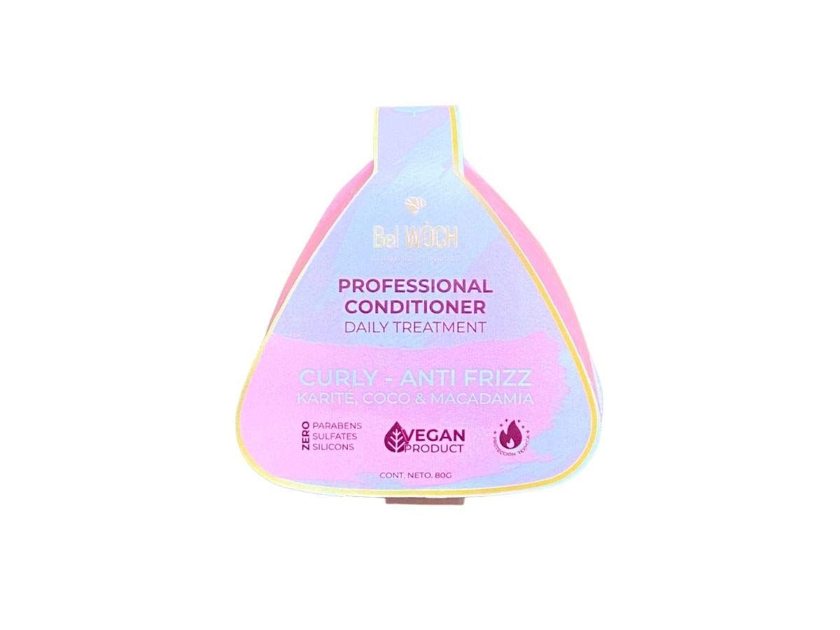 BEL WOCH Premium Conditioner Anti Frizz - 100 natural organic for curly hair nourishes, promotes growth and gives natural shine free of parabens, pphalates and sulfate ...