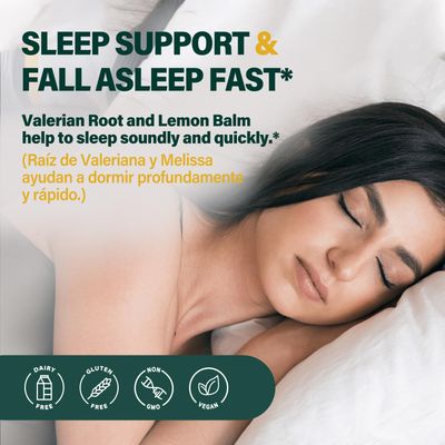 Valerian Root Extract Sleep Support Capsules, Passion Flower Supplement for Better Sleep, Fall Asleep Fast Relaxation. Pastillas de Valeriana y Pasiflora para Dormir Profundamente. 90 Count