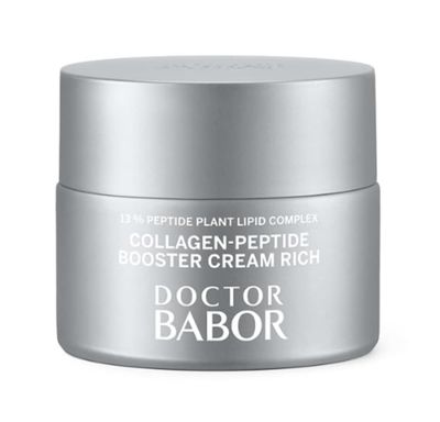 DOCTOR BABOR Collagen-Peptide Booster Cream Rich, Peptide Plant Complex, Supports Collagen Production while Reducing Wrinkles, Improve Elasticity to Plump and Hydrate the Skin, 1.69 oz